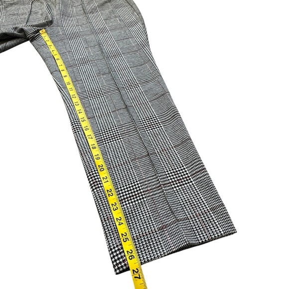 Khols Pants Plaid L Elastic Waist Pull On Straight Leg Ankle Mid Rise Knit - Picture 10 of 16